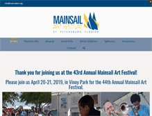 Tablet Screenshot of mainsailart.org